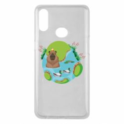 Чехол для Samsung A10s Капибара в воде - PrintSalon