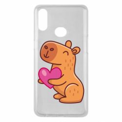 Чехол для Samsung A10s Капибара сердечко - PrintSalon
