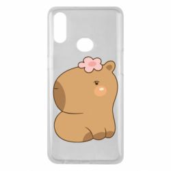 Чохол для Samsung A10s Капібара з квіткою - PrintSalon