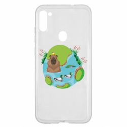 Чехол для Samsung A11/M11 Капибара в воде - PrintSalon