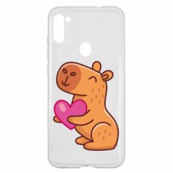 Чехол для Samsung A11/M11 Капибара сердечко - PrintSalon