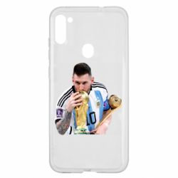 Чехол для Samsung A11/M11 Месси целует кубок - PrintSalon