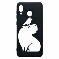Чохол для Samsung A20 Копібара та Пташка - PrintSalon