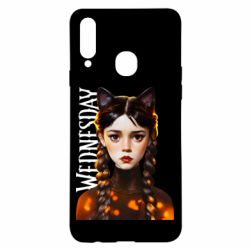 Чехол для Samsung A20s Венздей кошка - PrintSalon