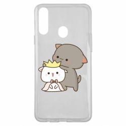 Чехол для Samsung A20s Чиби котики - PrintSalon