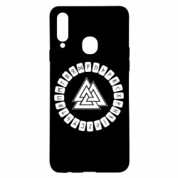 Чехол для Samsung A20s Scandinavian Runes And Walknut - PrintSalon