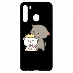 Чехол для Samsung A21 Чиби котики - PrintSalon