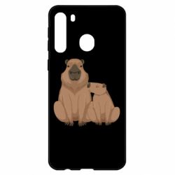 Чехол для Samsung A21 Две капибары - PrintSalon