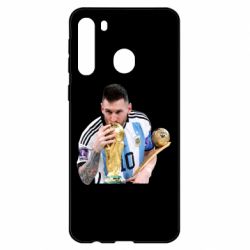 Чехол для Samsung A21 Месси целует кубок