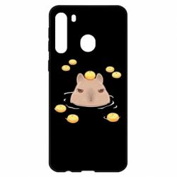 Чехол для Samsung A21 Морда капибары - PrintSalon
