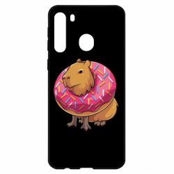 Чехол для Samsung A21 Пончик с капибарой