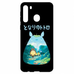 Чехол для Samsung A21 Тоторо на рыбалке - PrintSalon