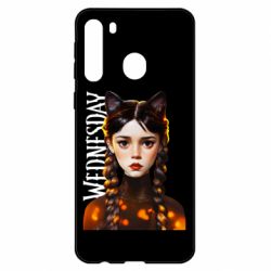 Чехол для Samsung A21 Венздей кошка - PrintSalon