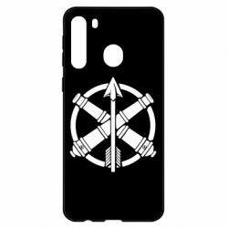 Чехол для Samsung A21 Знак войск противовоздушной обороны, сухопутных войск и зенитно-ракетных войск воздушных сил