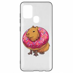 Чехол для Samsung A21s Пончик с капибарой - PrintSalon