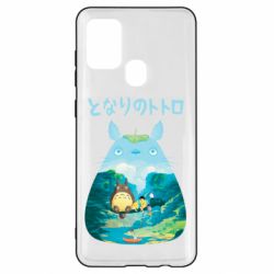 Чехол для Samsung A21s Тоторо на рыбалке - PrintSalon