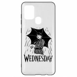 Чохол для Samsung A21s Венздей Вдамс и зонт - PrintSalon