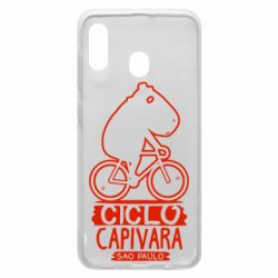 Чехол для Samsung A30 Капибара на велосипеде - PrintSalon