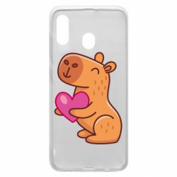 Чехол для Samsung A30 Капибара сердечко - PrintSalon