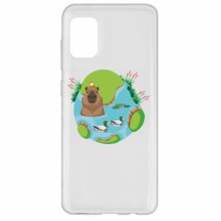 Чехол для Samsung A31 Капибара в воде - PrintSalon