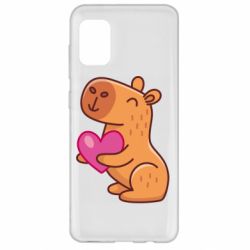 Чехол для Samsung A31 Капибара сердечко - PrintSalon