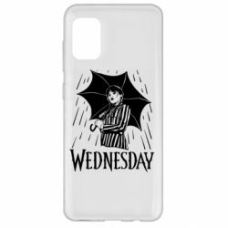 Чохол для Samsung A31 Венздей Вдамс и зонт - PrintSalon