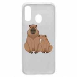 Чехол для Samsung A40 Две капибары - PrintSalon