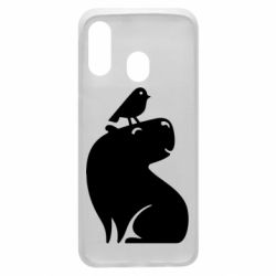 Чохол для Samsung A40 Копібара та Пташка - PrintSalon