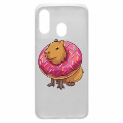 Чехол для Samsung A40 Пончик с капибарой - PrintSalon