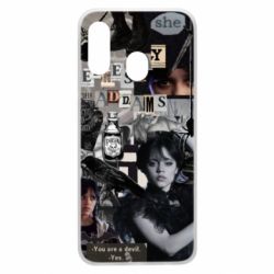 Чехол для Samsung A40 Венздей Адамс. - PrintSalon