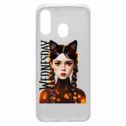 Чехол для Samsung A40 Венздей кошка - PrintSalon