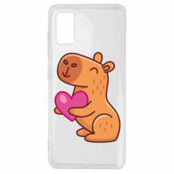 Чехол для Samsung A41 Капибара сердечко - PrintSalon
