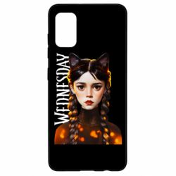 Чехол для Samsung A41 Венздей кошка