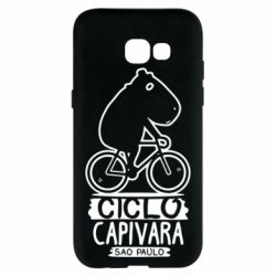 Чехол для Samsung A5 2017 Капибара на велосипеде