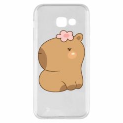 Чехол для Samsung A5 2017 Капибара с цветком
