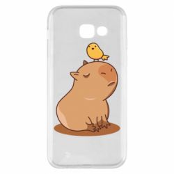 Чехол для Samsung A5 2017 Капибара с птичкой