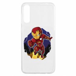 Чехол для Samsung A50 Flying Iron man - PrintSalon