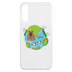 Чехол для Samsung A50 Капибара в воде - PrintSalon