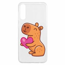 Чехол для Samsung A50 Капибара сердечко - PrintSalon