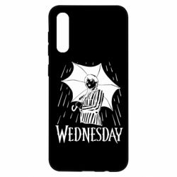 Чохол для Samsung A50 Венздей Вдамс и зонт - PrintSalon