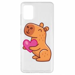 Чехол для Samsung A51 Капибара сердечко - PrintSalon
