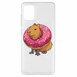 Чехол для Samsung A51 Пончик с капибарой - PrintSalon