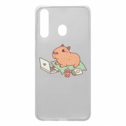 Чехол для Samsung A60 Capybara With Laptop - PrintSalon