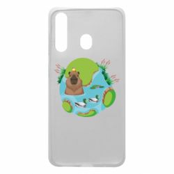 Чехол для Samsung A60 Капибара в воде - PrintSalon