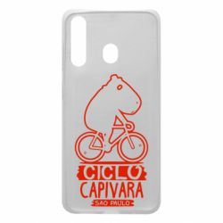 Чехол для Samsung A60 Капибара на велосипеде - PrintSalon