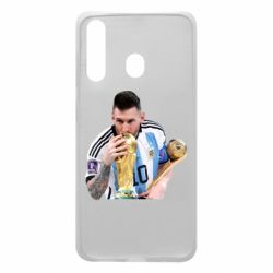 Чехол для Samsung A60 Месси целует кубок - PrintSalon