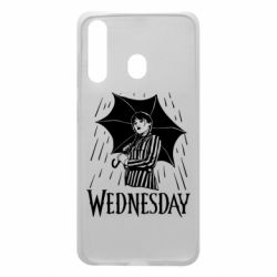 Чохол для Samsung A60 Венздей Вдамс и зонт - PrintSalon