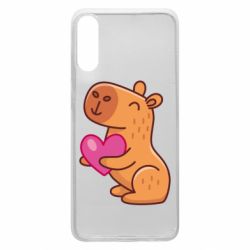 Чехол для Samsung A70 Капибара сердечко - PrintSalon