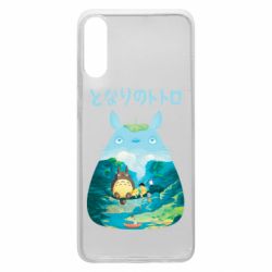 Чехол для Samsung A70 Тоторо на рыбалке - PrintSalon