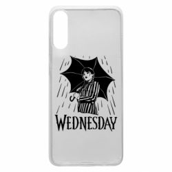 Чохол для Samsung A70 Венздей Вдамс и зонт - PrintSalon